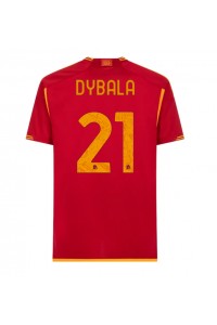 AS Roma Paulo Dybala #21 Voetbaltruitje Thuis tenue 2023-24 Korte Mouw